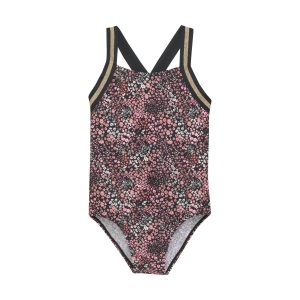 Baddräkt blommor glitter
