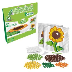 Pixel Mosaik blomma och sköldpadda, Plantbaserad