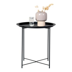 Bastia soffbord – svart – Ø 46,8 cm
