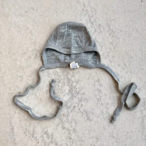 Babymössa ullsilke Grå GOTS-certifierad