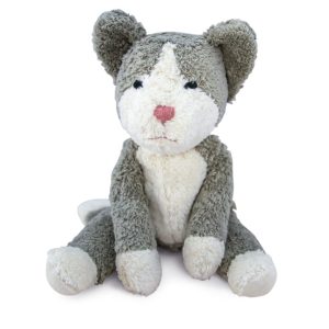 Ekologiskt mjukdjur Katt, grå/vit 30 cm