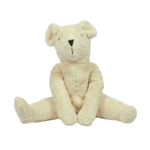 Ekologiskt mjukdjur Nalle, vit 30 cm